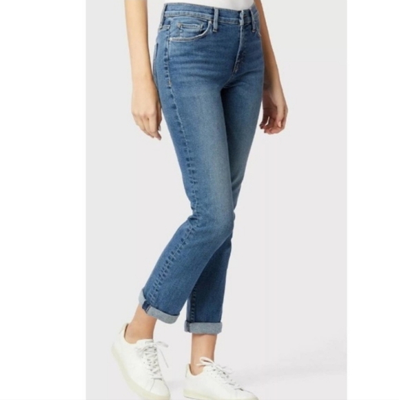 Hudson Jeans Denim - HUDSON Nico Mid-Rise Straight Rolled‎ Crop Jeans 29